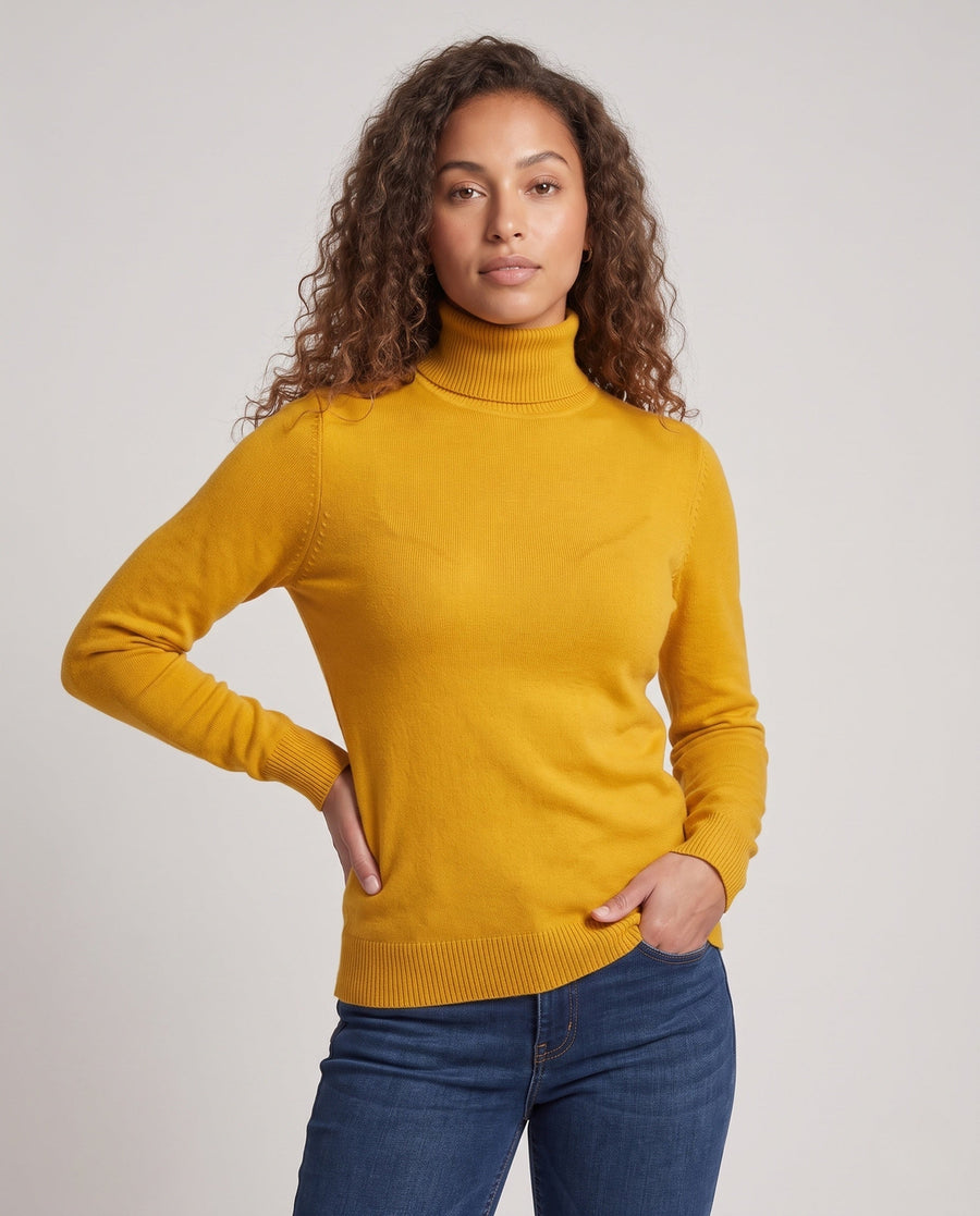 Women's Ribbed Turtleneck Sweater — View 2