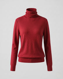 Women's Fine Knit Turtleneck Sweater — View 7