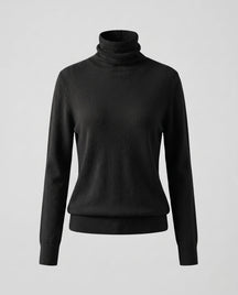 Women's Fine Knit Turtleneck Sweater — View 10