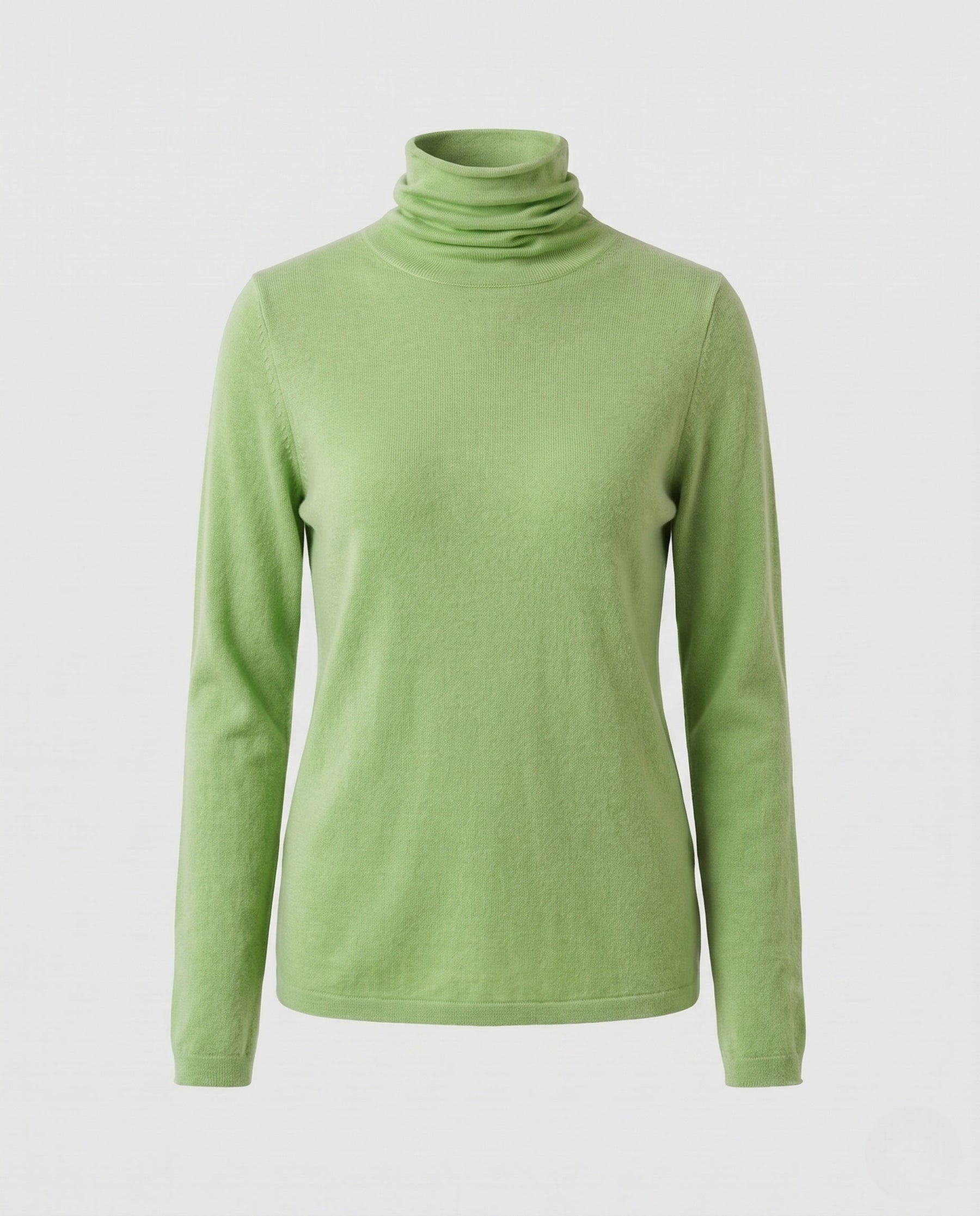 Women's Cashmere Blend Fine Knit Turtleneck Sweater — View 8