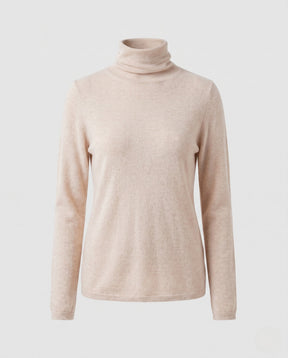 Women's Cashmere Blend Fine Knit Turtleneck Sweater — View 7