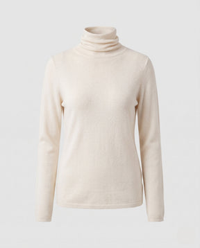 Women's Cashmere Blend Fine Knit Turtleneck Sweater — View 13