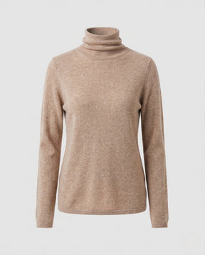 Women's Cashmere Blend Fine Knit Turtleneck Sweater — View 17