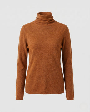 Women's Cashmere Blend Fine Knit Turtleneck Sweater — View 6