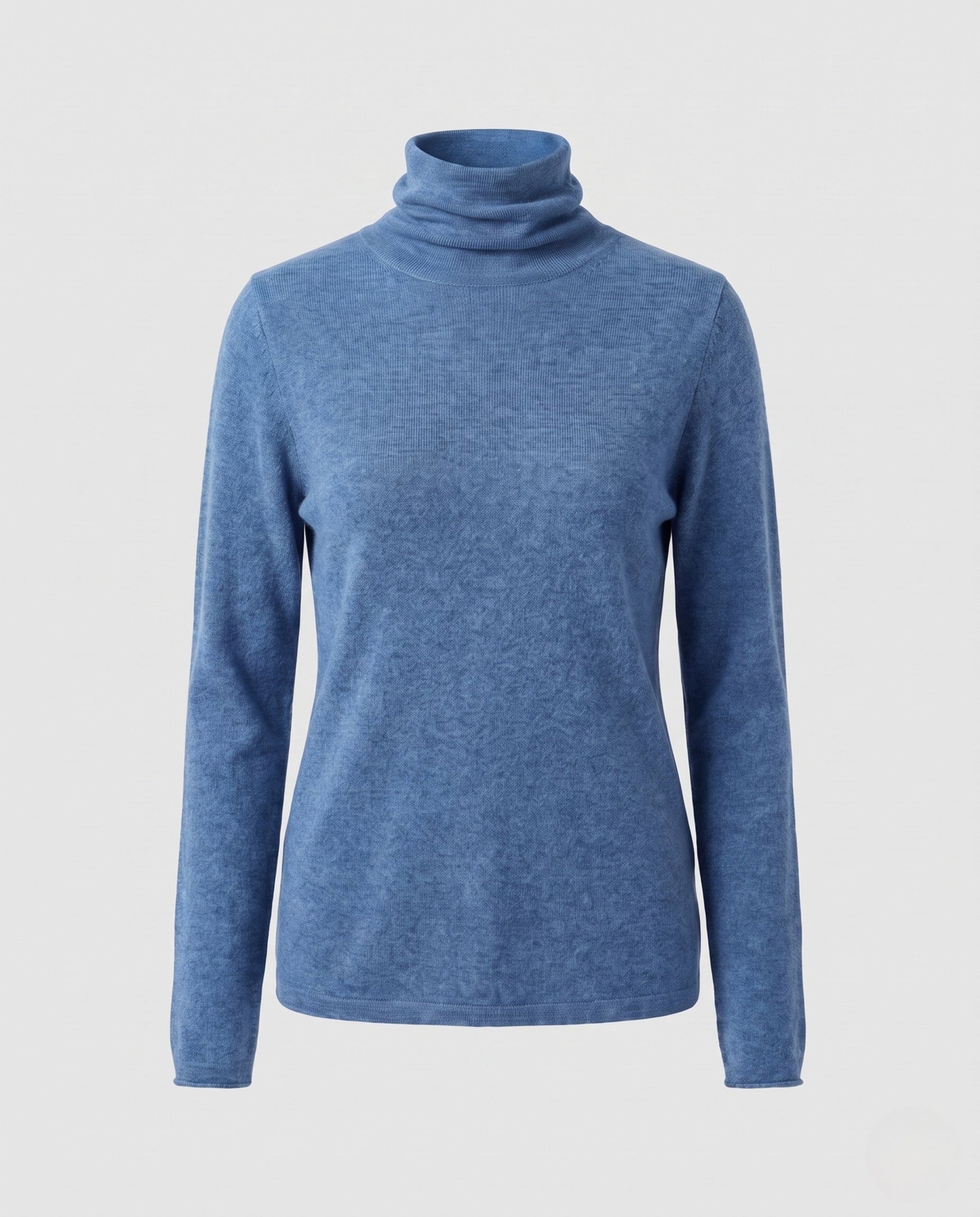 Women's Cashmere Blend Fine Knit Turtleneck Sweater — View 11