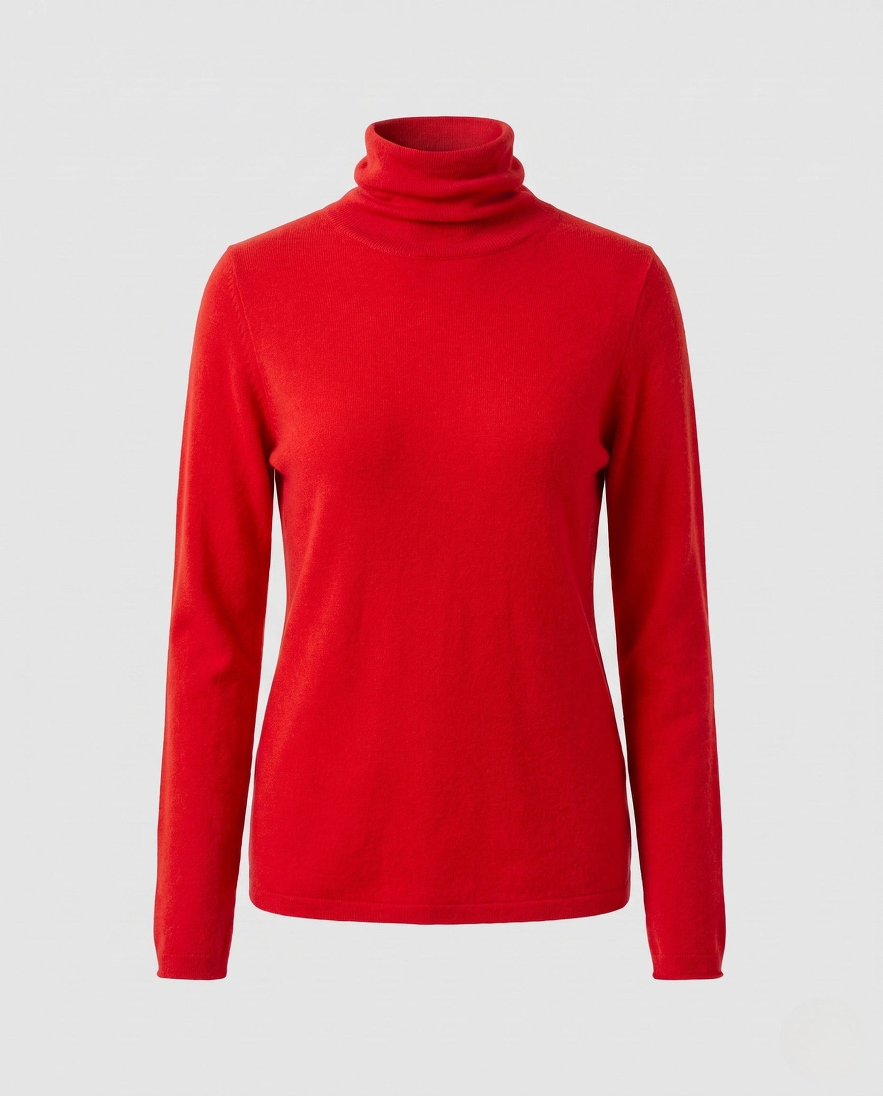 Women's Cashmere Blend Fine Knit Turtleneck Sweater — View 10