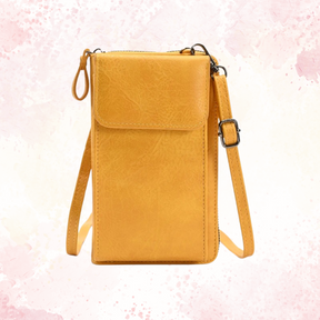 Women's Compact Vertical Crossbody Purse in Yellow by Juana Fashion