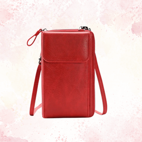 Women's Compact Vertical Crossbody Purse in Red by Juana Fashion