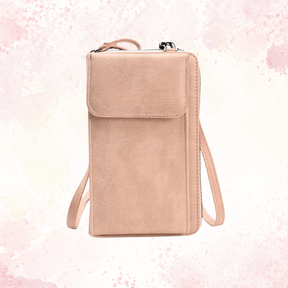 Women's Compact Vertical Crossbody Purse in Pink by Juana Fashion