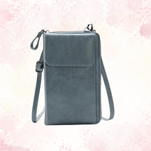 Women's Compact Vertical Crossbody Purse in Blue by Juana Fashion
