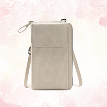 Women's Compact Vertical Crossbody Purse in White by Juana Fashion