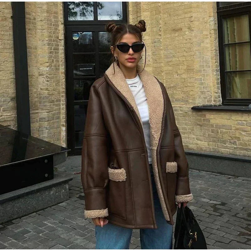 Women's Leather Look Jacket — View 2