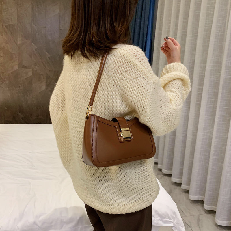 Women's Zip Shoulder Bag with Buckle Detail by Juana Fashion