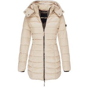 Women's Hooded Longline Puffer Coat — View 5