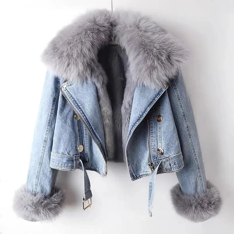 Women's Lined Denim Jacket — View 4