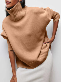 Women's Oversized Turtleneck Sweater — View 5