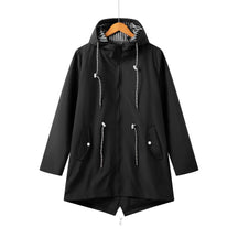 Women's Relaxed Hooded Coat with Adjustable Fit | Claudia in Blue - Juana Fashion