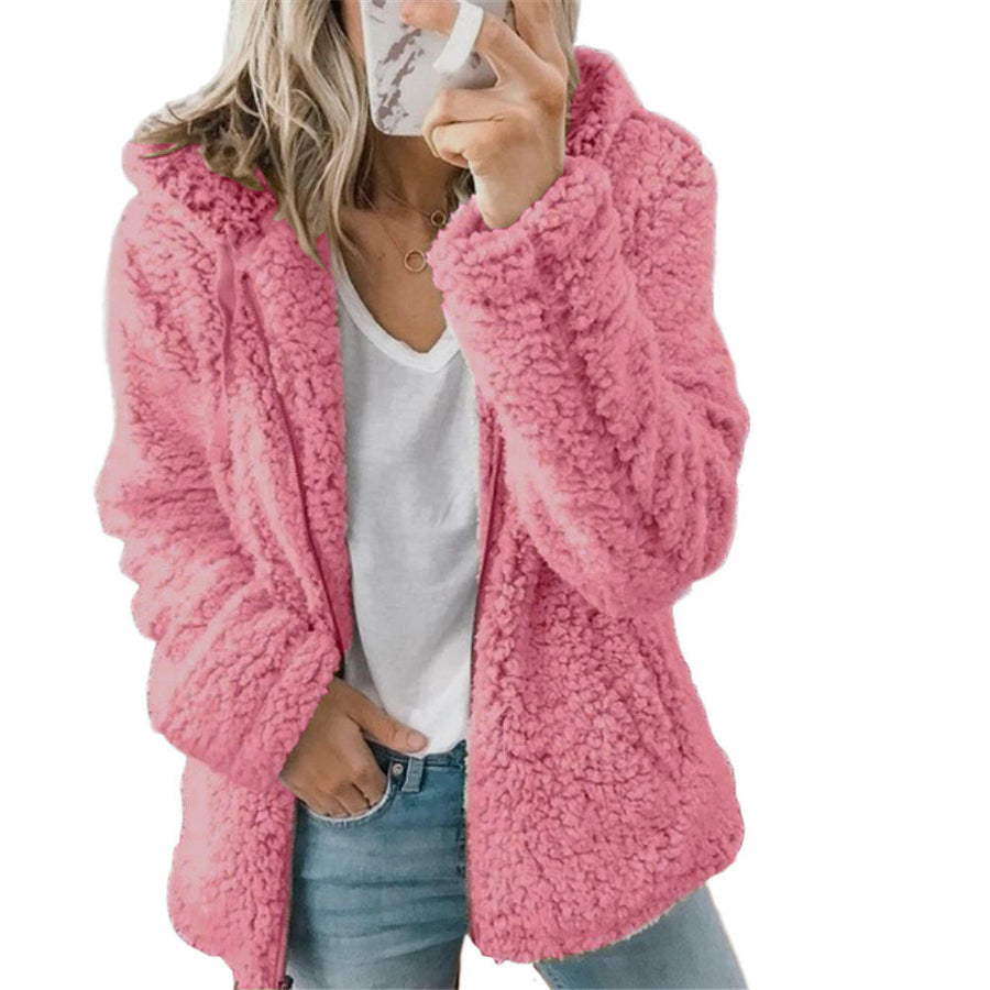 Women's Zip Front Teddy Coat — View 1