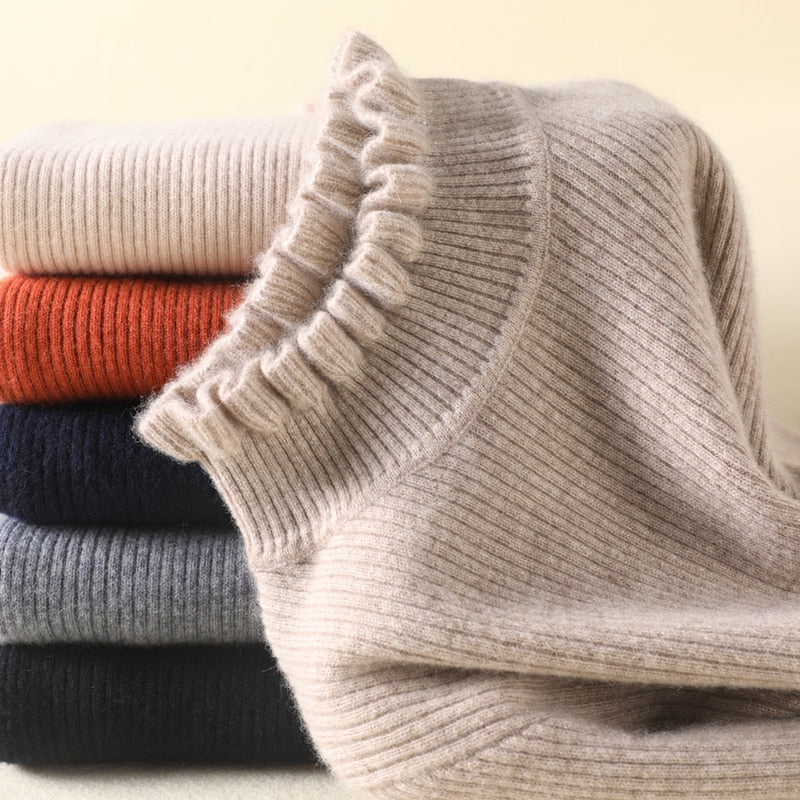 Women's Cashmere Turtleneck Sweater — View 1