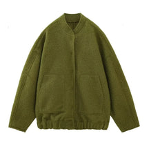 Women's Wool Oversized Button Detail Coat — View 14