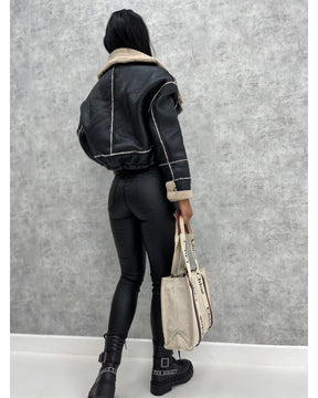 Women's Leather Look Jacket — View 5