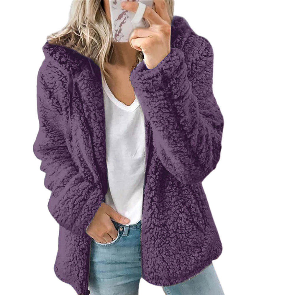 Women's Zip Front Teddy Coat — View 2