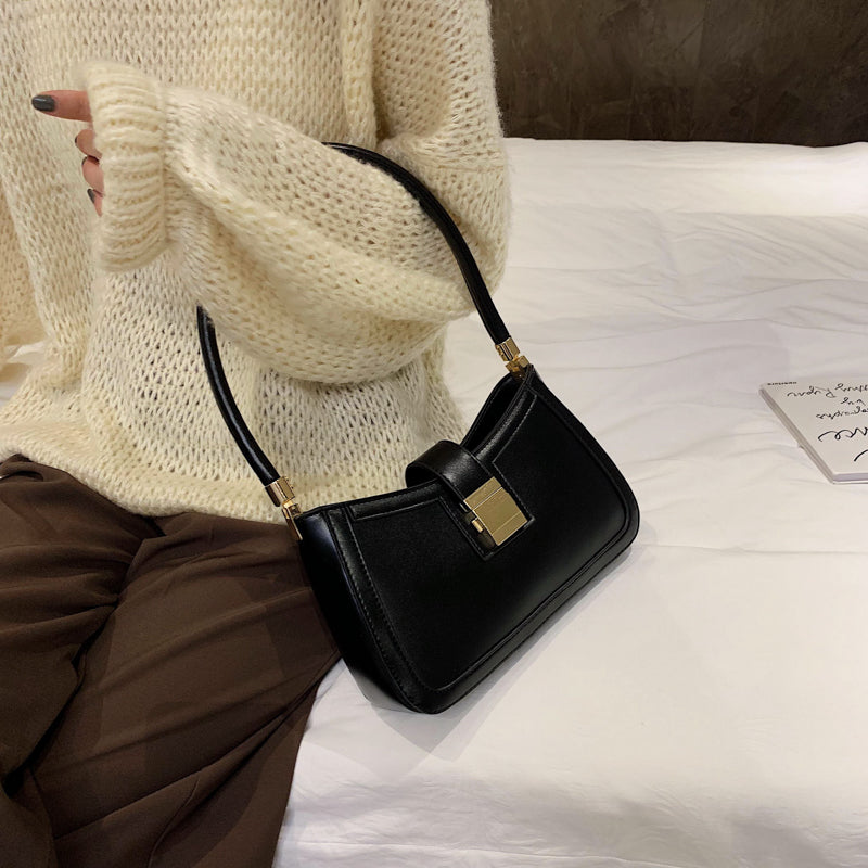 Women's Zip Shoulder Bag with Buckle Detail by Juana Fashion