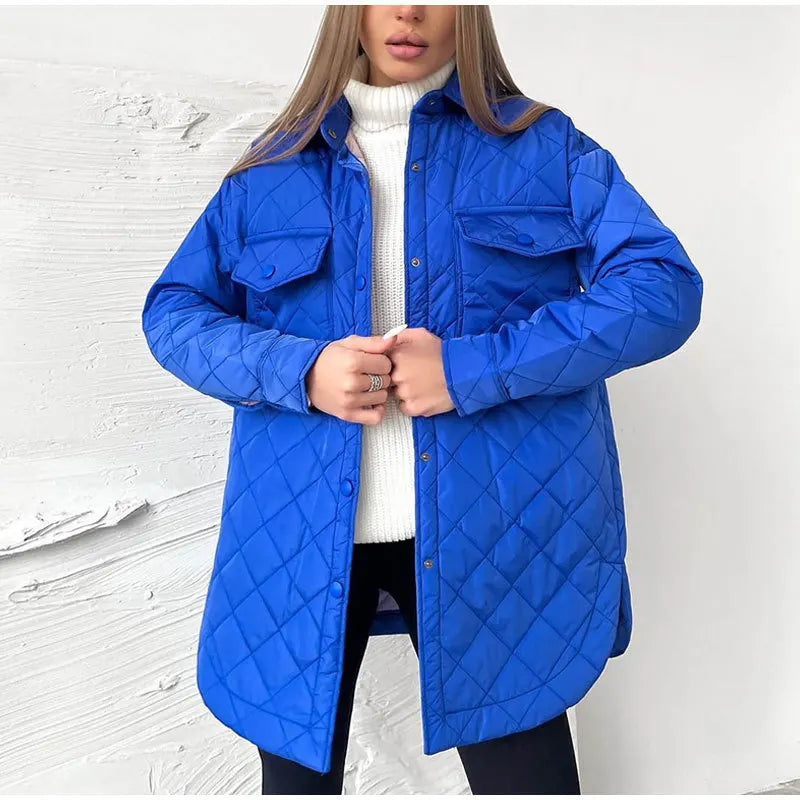 Women's Button Detail Puffer Jacket — View 18