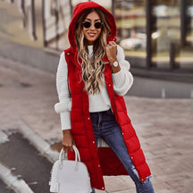 Women's Longline Sleeveless Coat — View 9