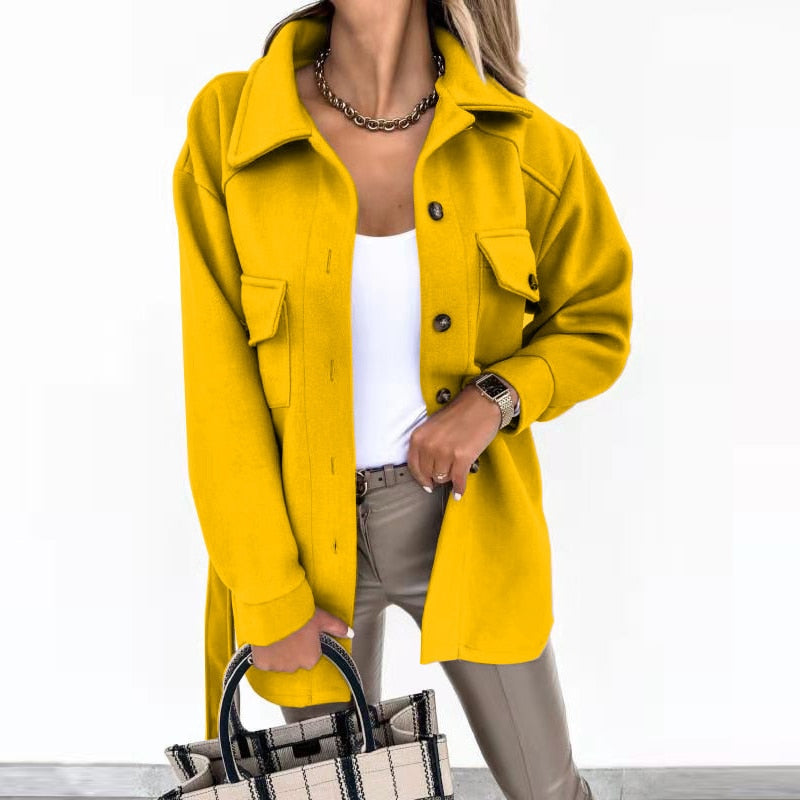 Women's Single Breasted Coat — View 11