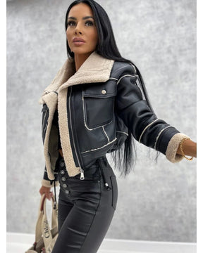 Women's Leather Look Jacket — View 4