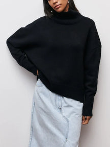 Women's Oversized Turtleneck Sweater — View 7