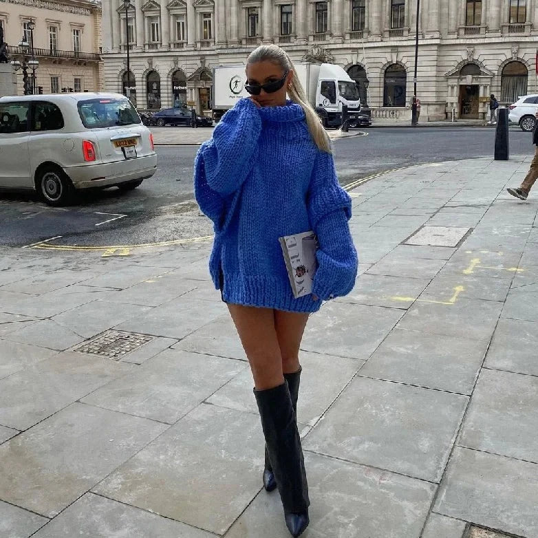 Women's Oversized Turtleneck Sweatshirt — View 4