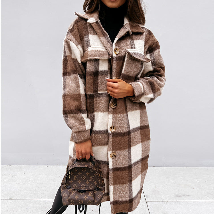 Women's Long Sleeve Coat — View 1