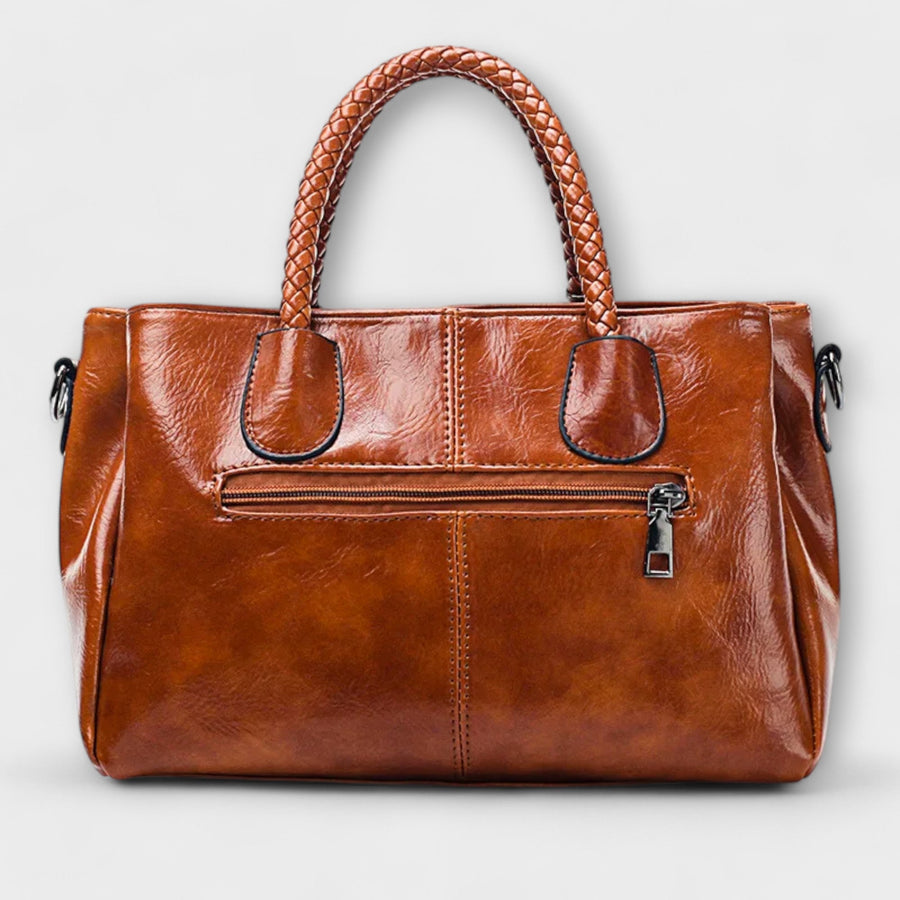 Women's Barrel Satchel with Braided Handles by Juana Fashion