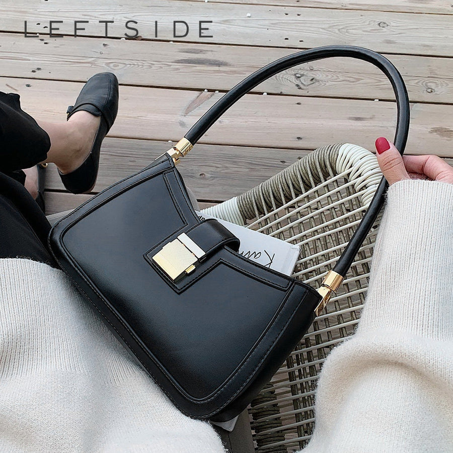 Women's Zip Shoulder Bag with Buckle Detail by Juana Fashion