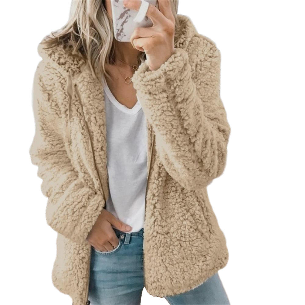 Women's Zip Front Teddy Coat — View 3