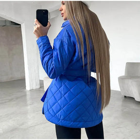 Women's Button Detail Puffer Jacket — View 10