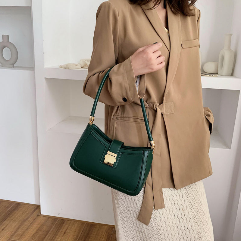Women's Zip Shoulder Bag with Buckle Detail by Juana Fashion