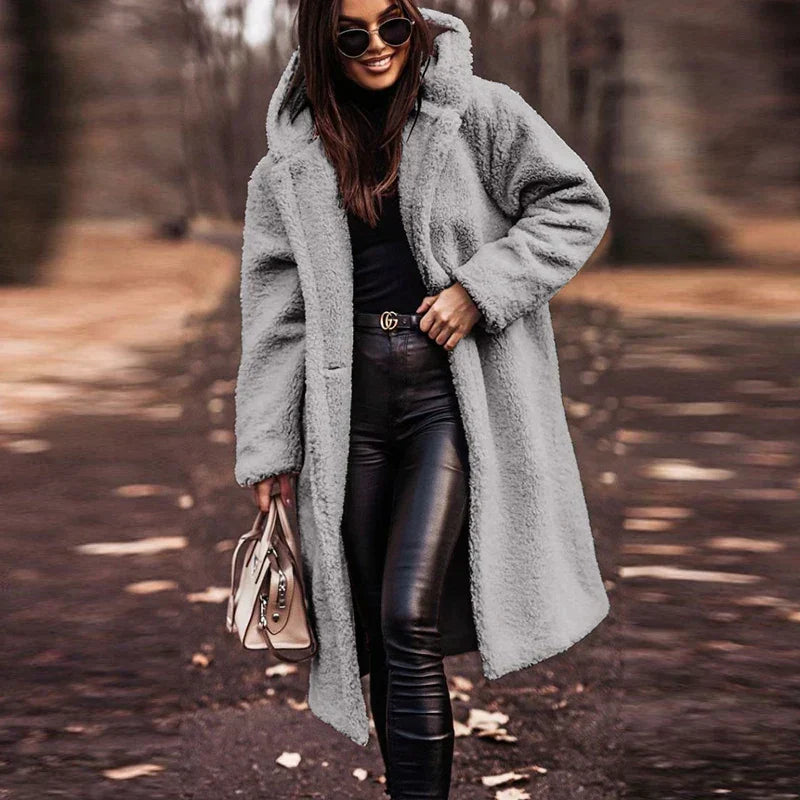 Women's Longline Teddy Coat — View 2