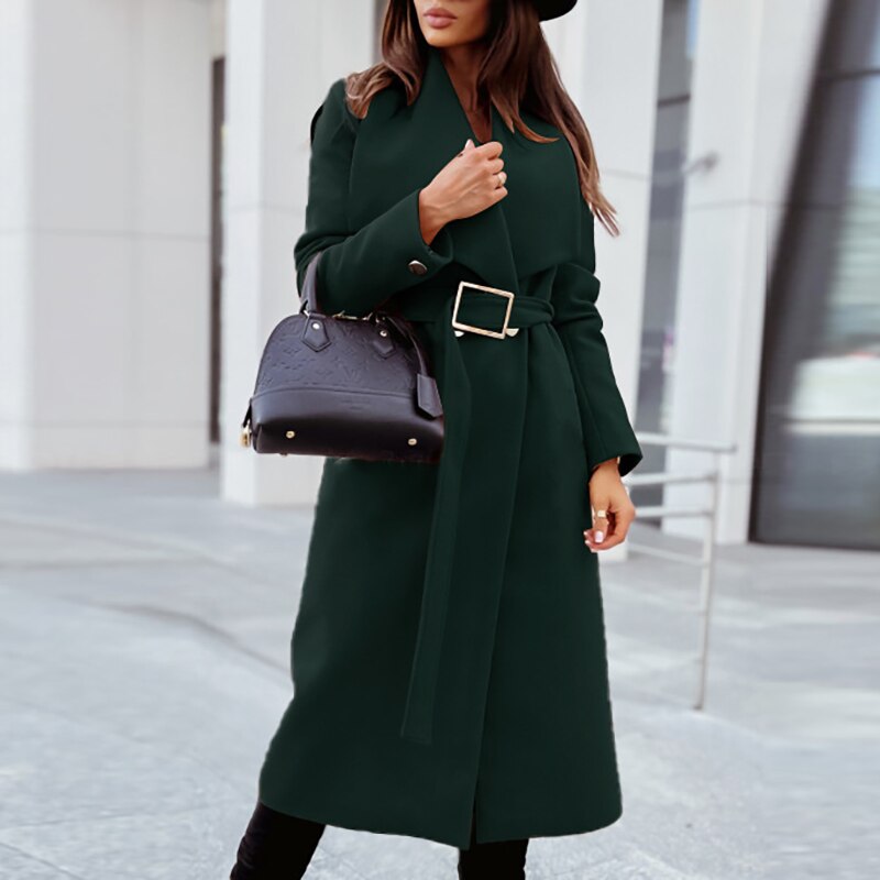Women's Wool Belted Coat — View 4