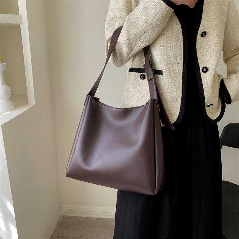 Women's Soft Faux Leather Shoulder Tote Bag by Juana Fashion
