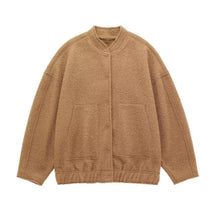 Women's Wool Oversized Button Detail Coat — View 9