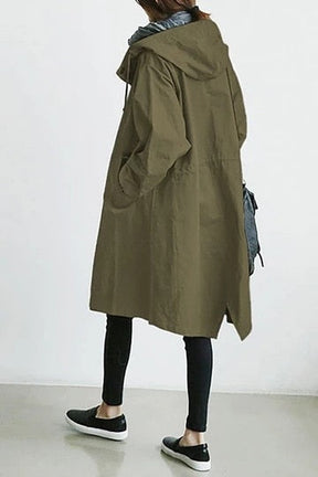 Women's Cashmere Oversized Hooded Trench Coat — View 2