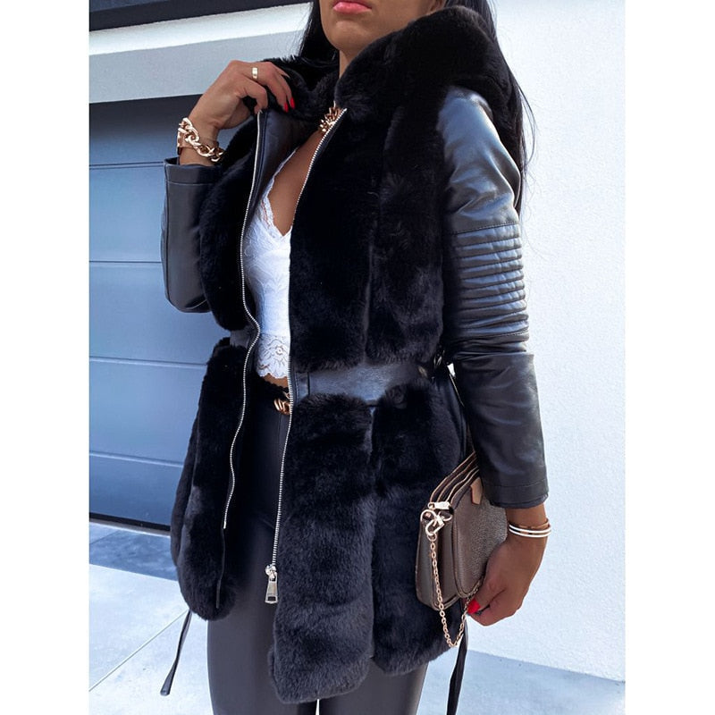 Women's Faux Fur Coat — View 1