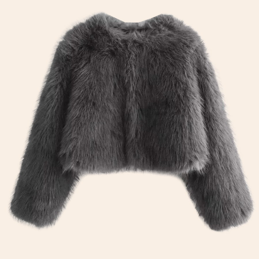 Women's Short Faux Fur Jacket — View 1