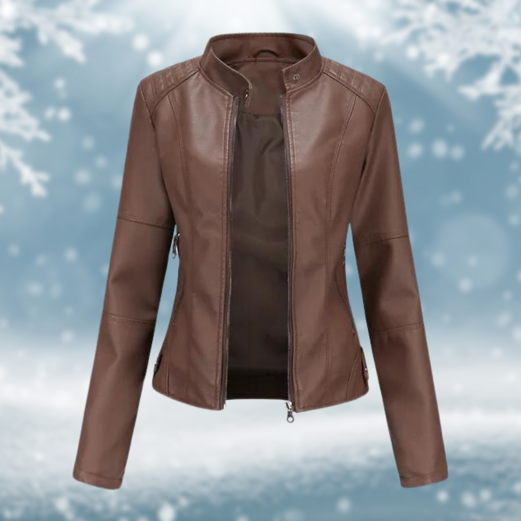 Women's Faux Leather Jacket — View 3