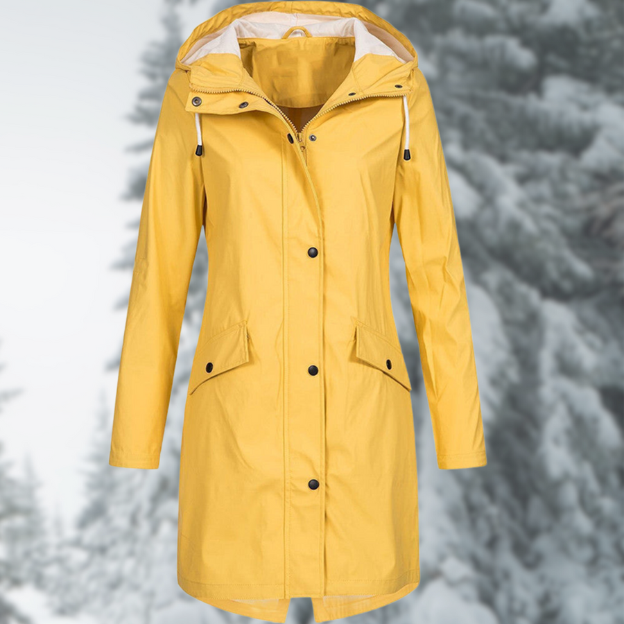 Women's Hooded Longline Rain Jacket — View 1