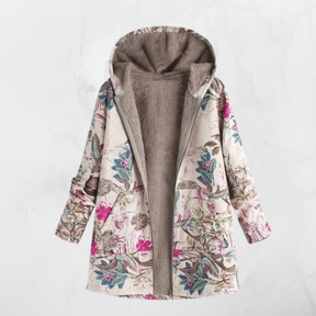 Women's Oversized Printed Hooded Coat — View 1