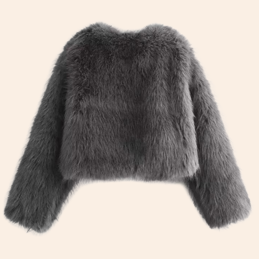 Women's Short Faux Fur Jacket — View 2